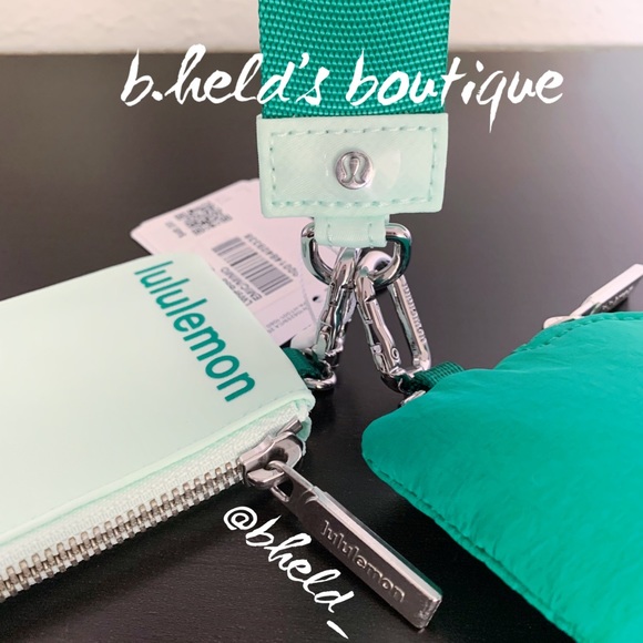 lululemon Dual Pouch Wristlet in Emerald Ice/Mint Moment Green OS Brand New NWT - Picture 11 of 16